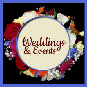 weddings and events button
